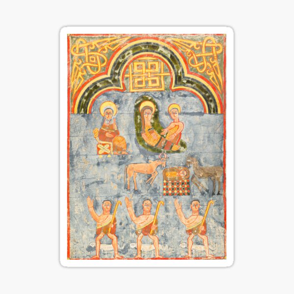 Artikel-Vorschau von Die Geburt Christi, äthiopisches beleuchtetes Evangelium, designt und verkauft von Vintage Wall Art.