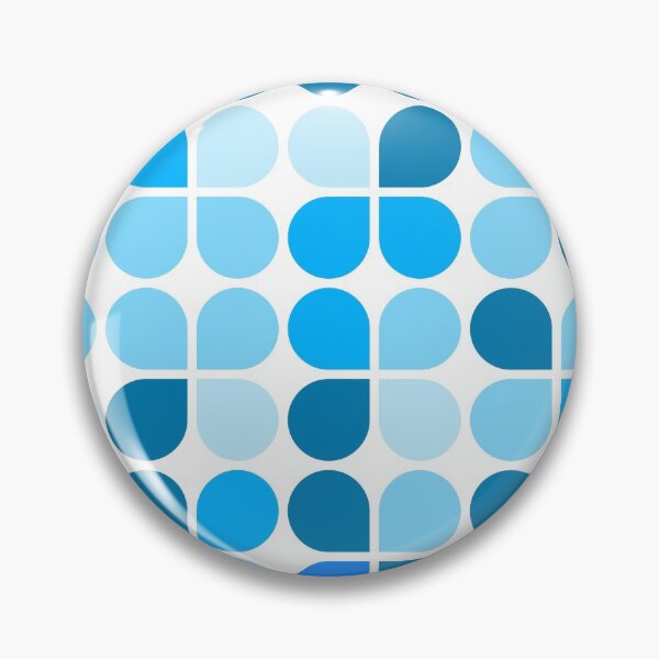 Item preview, Azure geometric shapes in repeated ornament designed and sold by acidmit.