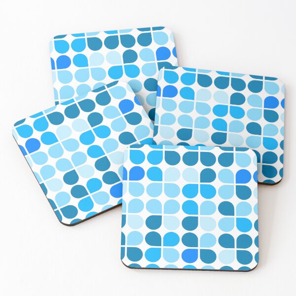 Item preview, Azure geometric shapes in repeated ornament designed and sold by acidmit.