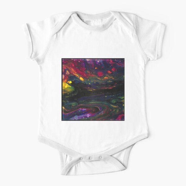 Acrylic Abstract Pour Short Sleeve Baby One-Piece