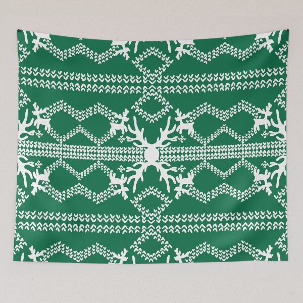 Item preview, Christmas jumper pattern Green designed and sold by malrog.