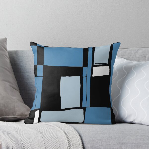 Item preview, Abstract blue black and white mondrian designed and sold by AxRiiseDesign.