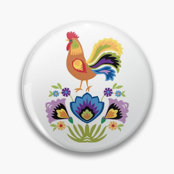 Item preview, Polish Copper Rooster and Flowers designed and sold by Barbara Pixton.