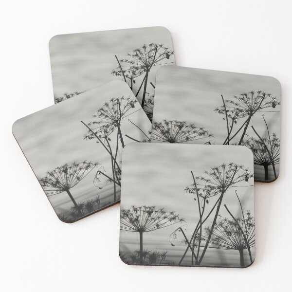Item preview, Silhouetted seed heads grey sky designed and sold by Gaynor-dI.