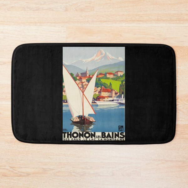 Item preview, retro classic PLM Thonton les Bains poster designed and sold by CorasPosters.