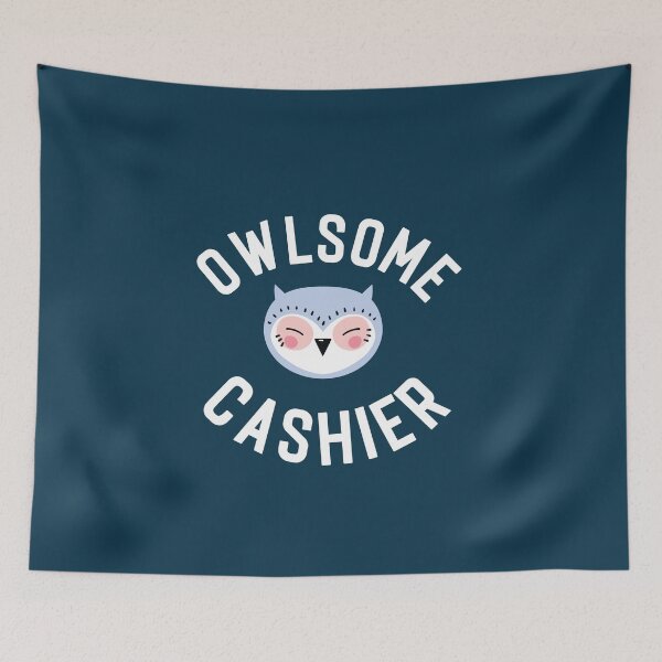 Item preview, Owlsome Cashier Pun - Funny Gift Idea designed and sold by betternotes.
