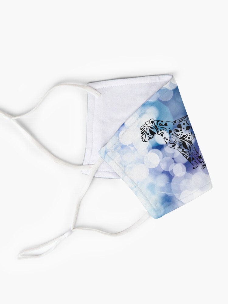 Alternate view of Blue Purple Glittering Boxer Mandala Mask