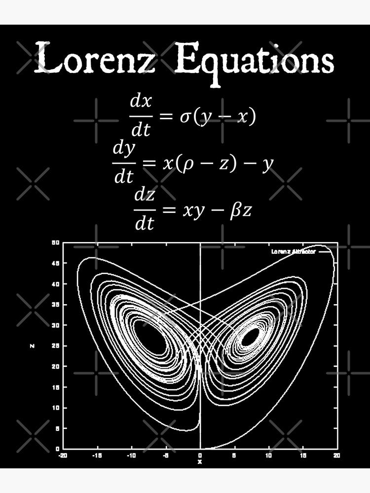 Lorenz Equation Butterfly Effect Chaos Theory Vintage Math Physics ...