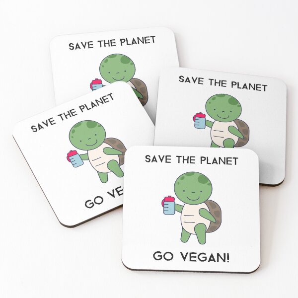 Item preview, Veganuary Save The Planet Go Vegan Tortoise Turtle  designed and sold by Sunny Collections.