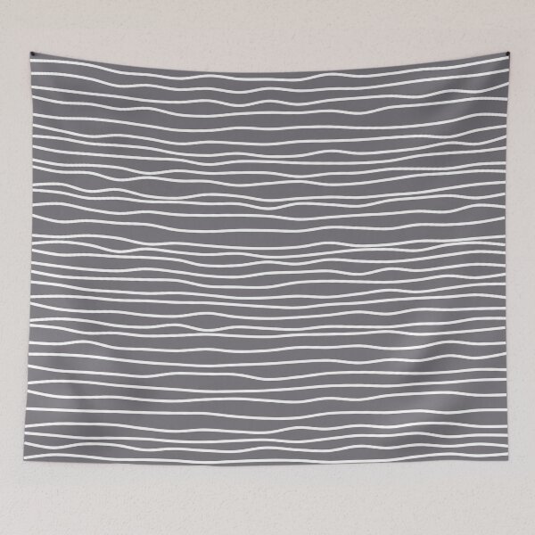 Aperçu de l'œuvre Motif à rayures grises et blanches à la mode simple et moderne, gris requin créée et vendue par UDDesign.