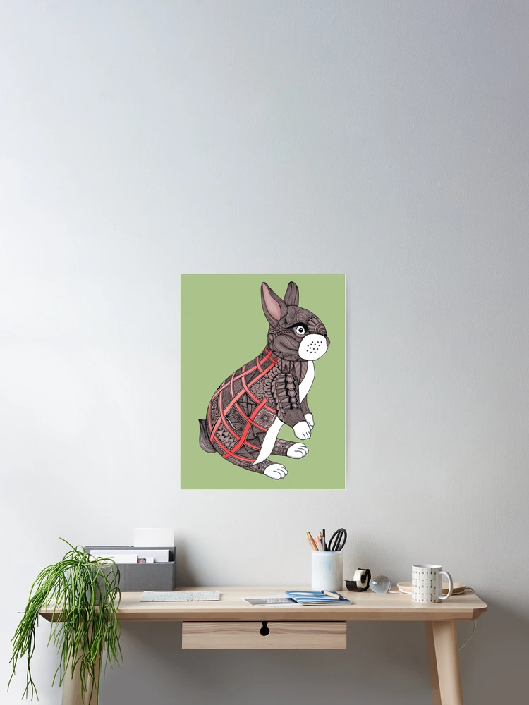 Thumbnail 2 of 3, Poster, Patchy Rabbit designed and sold by MagicMama.