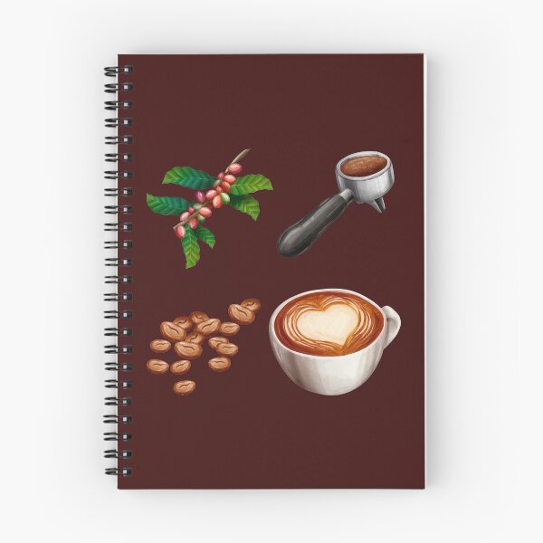 Item preview, Assorted Coffee Elements Pack - Coffee Fruit, Coffee Beans,  Portafilter and Caffe latte designed and sold by Alicia Chee.