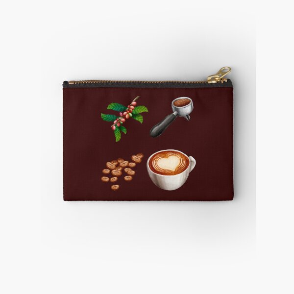 Item preview, Assorted Coffee Elements Pack - Coffee Fruit, Coffee Beans,  Portafilter and Caffe latte designed and sold by Alicia Chee.