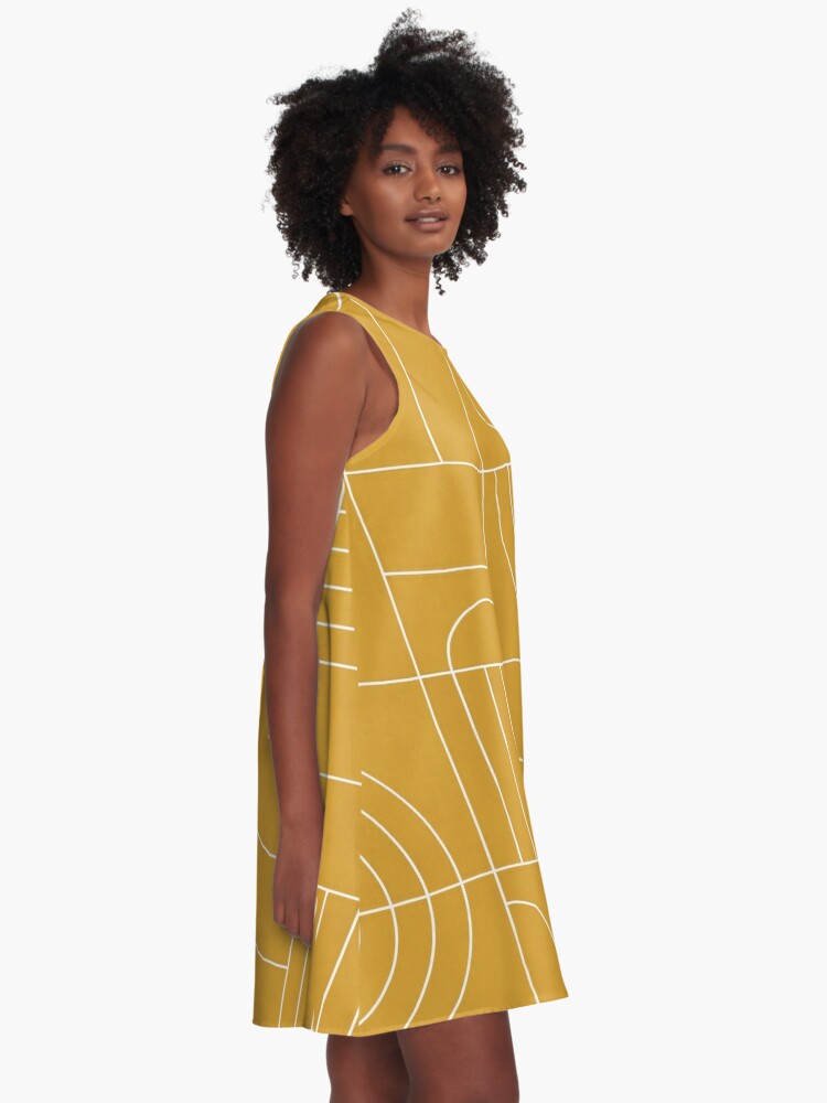 Mustard yellow sale a line dress