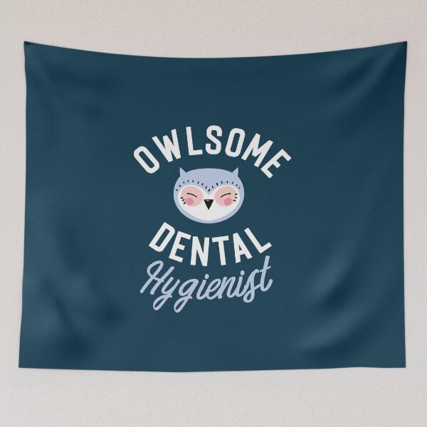 Item preview, Owlsome Dental Hygienist Pun - Funny Gift Idea designed and sold by betternotes.