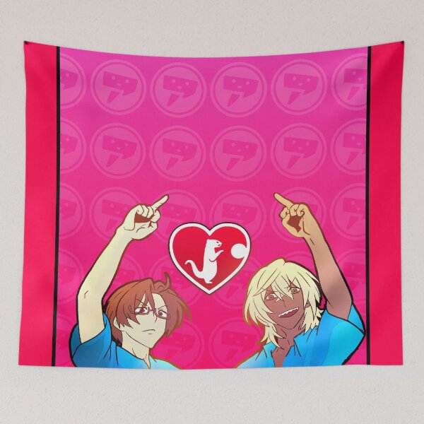 Item preview, Sarazanmai! Reo and Mabu giving everyone the finger designed and sold by angsty-angst.