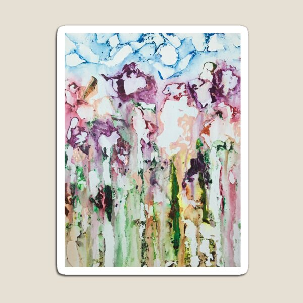 Pink and Purple Flowers Magnet