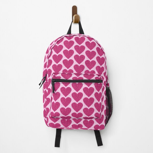 y2k Pink and White Spikey Heart Backpack