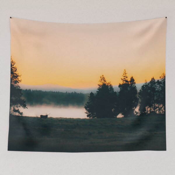 Item preview, Elk in the Autumn Misty Morning designed and sold by Zurickdesigns.