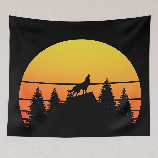 Item preview, Howling Silhouette Wolf designed and sold by joabaj.