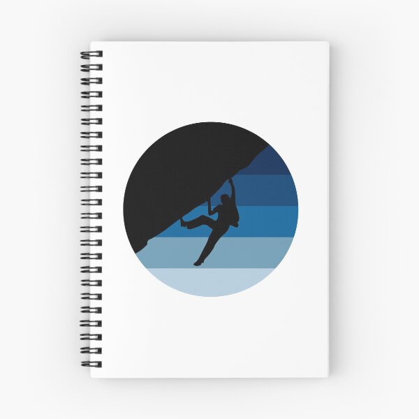 Item preview, Escalada en roca Bouldering Retro Sunset - Azul designed and sold by Seth's Tees.