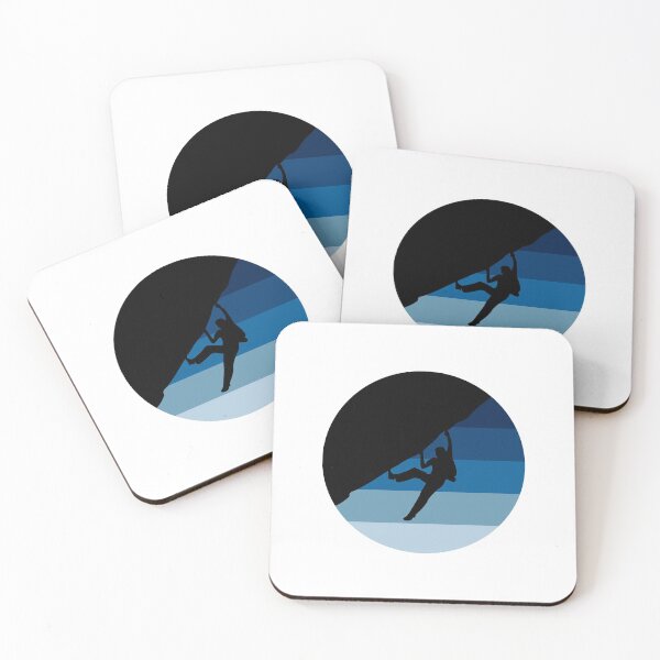 Item preview, Rock Climbing Bouldering Retro Sunset - Blue designed and sold by Seth's Tees.