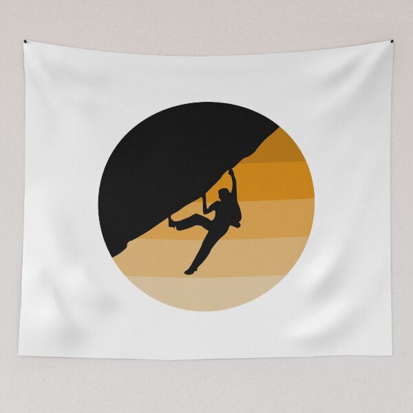 Item preview, Escalada en roca Búlder Retro Atardecer - Naranja designed and sold by Seth's Tees.