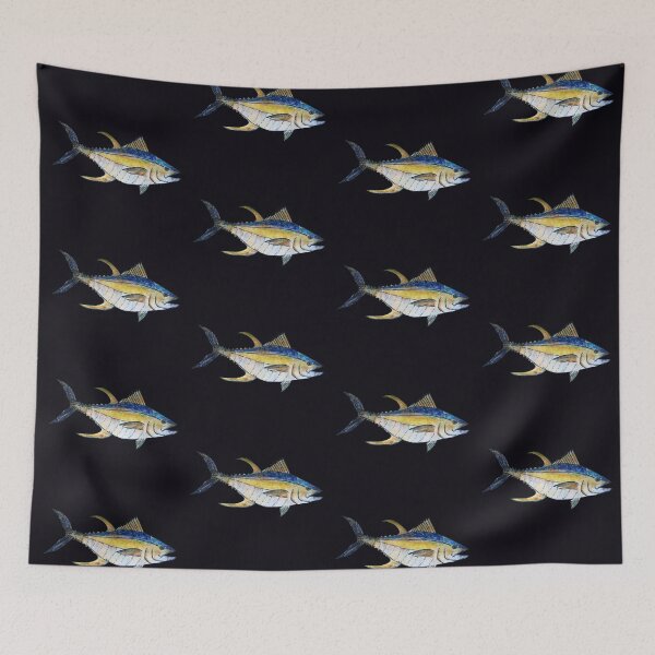 Item preview, Yellowfin Tuna Dark Waters designed and sold by Michelebuttons.