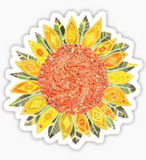 Pegatina campo de girasol