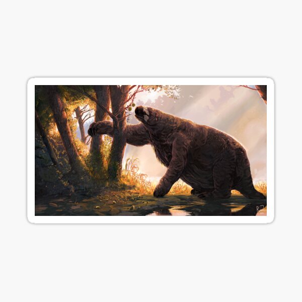Giant Ground Sloth Snacking Sticker