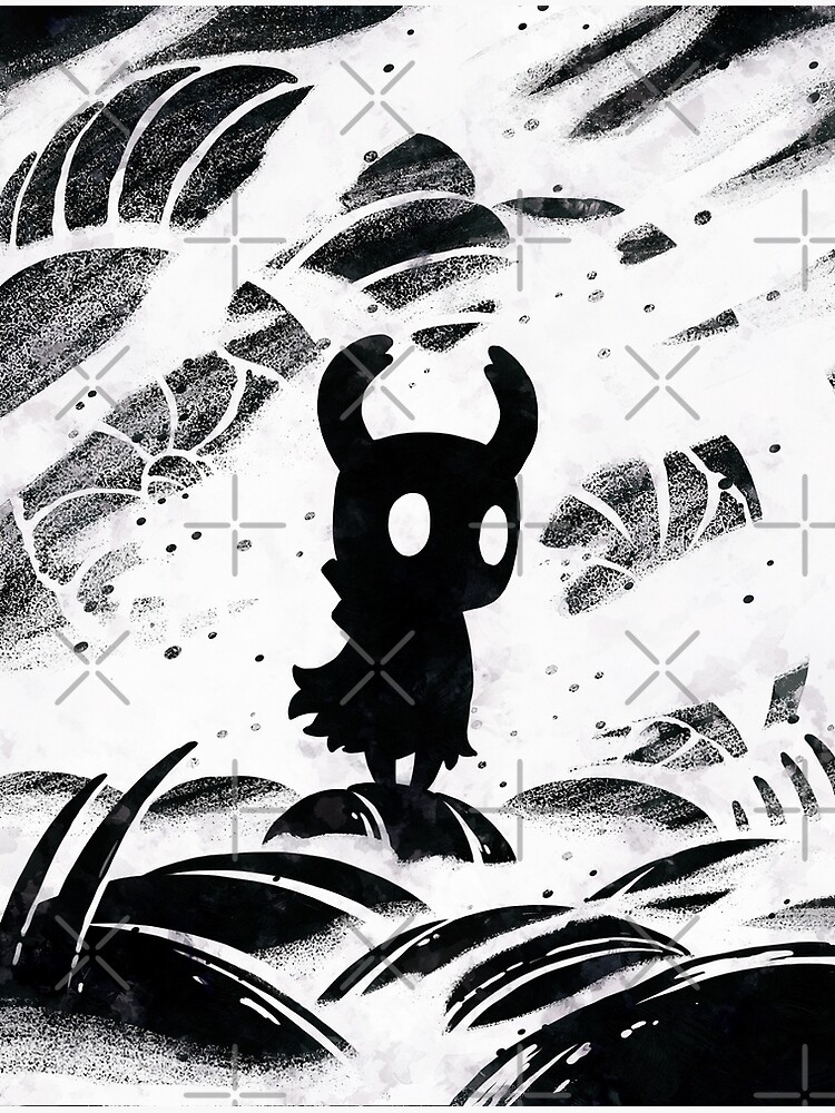 "Black and White Hollow Knight" Poster for Sale by Saikishop | Redbubble