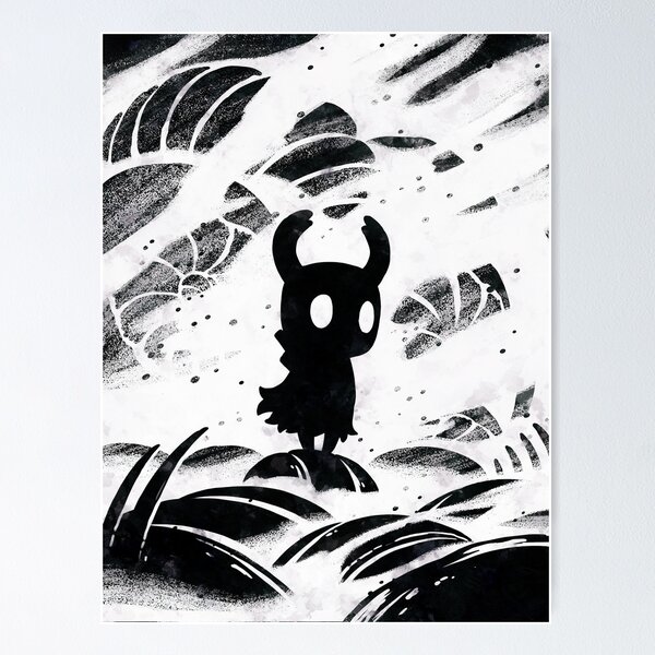Item preview, Black and White Hollow Knight designed and sold by Saikishop.