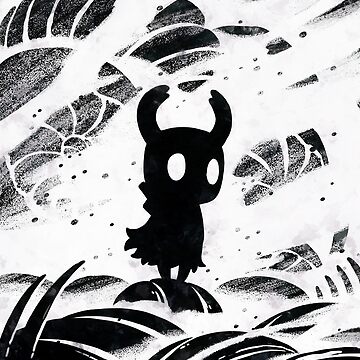 Artwork thumbnail, Black and White Hollow Knight by Saikishop