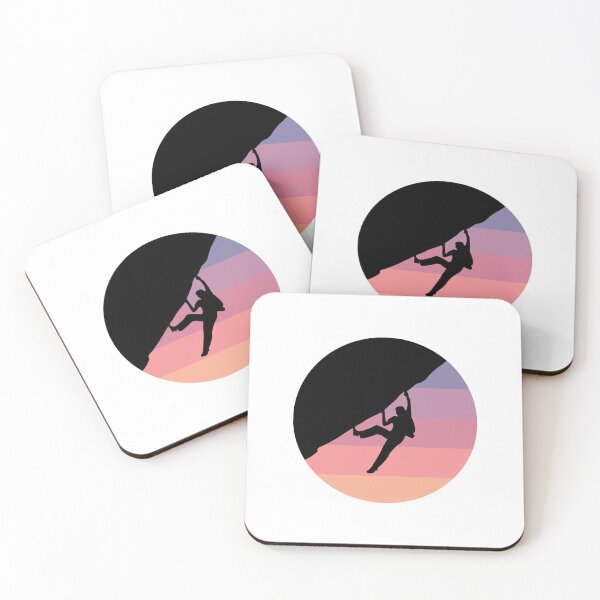 Item preview, Escalada En Roca Búlder Retro Atardecer - Sunset Pink designed and sold by Seth's Tees.