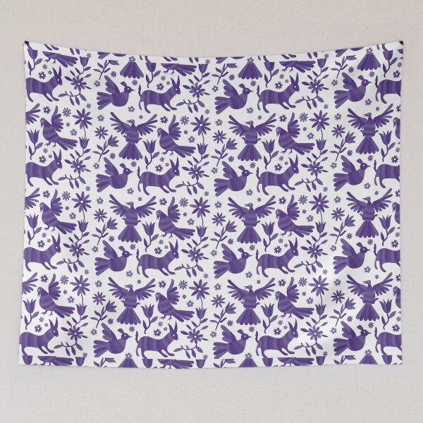 Item preview, otomi, purple otomi texture, mexican otomi, mexican art, mexican craft, mexican folk, otomi texture, mexican pattern, flowers, birds, animals, purple designed and sold by Terevela.