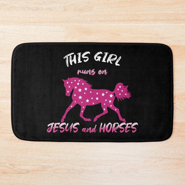 Item preview, This Girl Runs On Jesus And Horses Christian Gift designed and sold by Fran Fryberg.