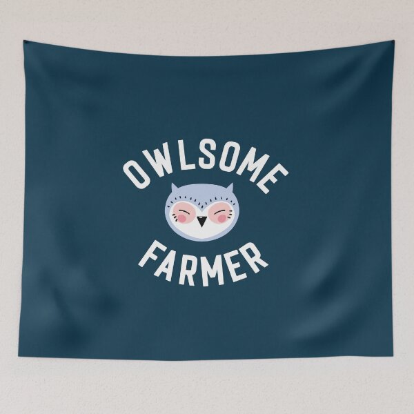 Item preview, Owlsome Farmer Pun - Funny Gift Idea designed and sold by betternotes.