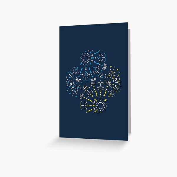 Python Mandala - Snakes version Greeting Card