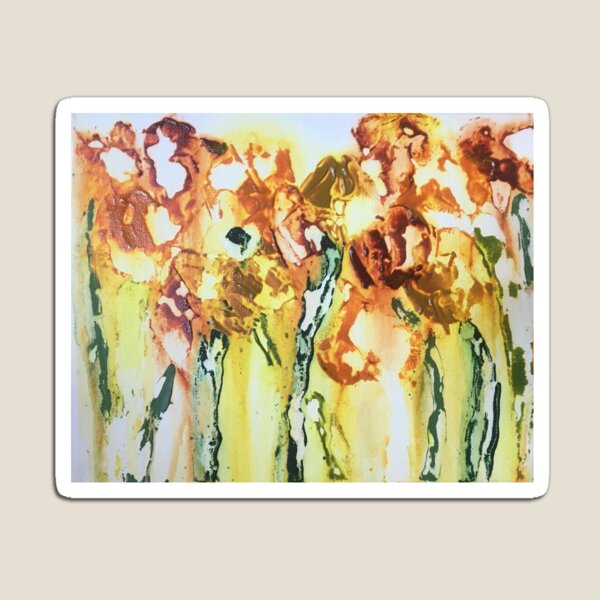 Orange and Yellow Flowers Magnet