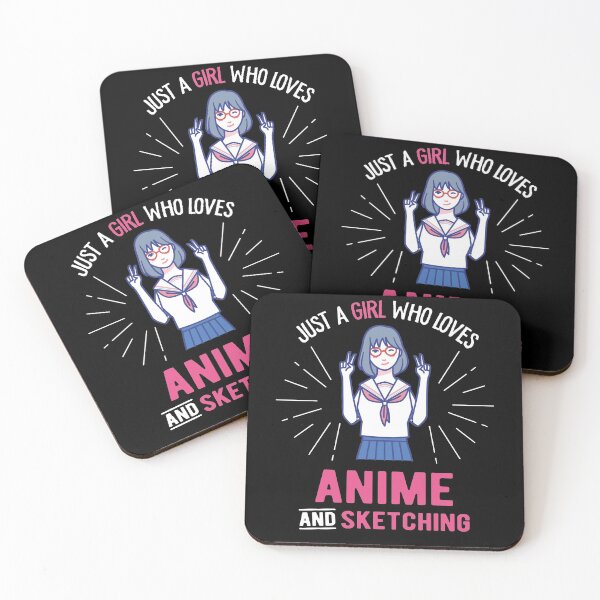Item preview, Just A Cute Girl Who Loves Anime and Sketching Girls Anime designed and sold by TheMattDesigns.