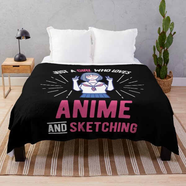 Item preview, Just A Cute Girl Who Loves Anime and Sketching Girls Anime designed and sold by TheMattDesigns.