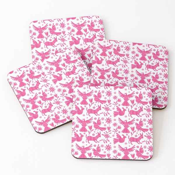 Item preview, otomi, pink otomi texture, mexican otomi, mexican art, mexican craft, mexican folk, otomi texture, mexican pattern, flowers, birds, animals, pink designed and sold by Terevela.