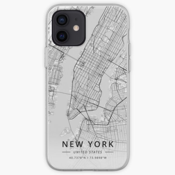 new york usa vintage map design iPhone Soft Case