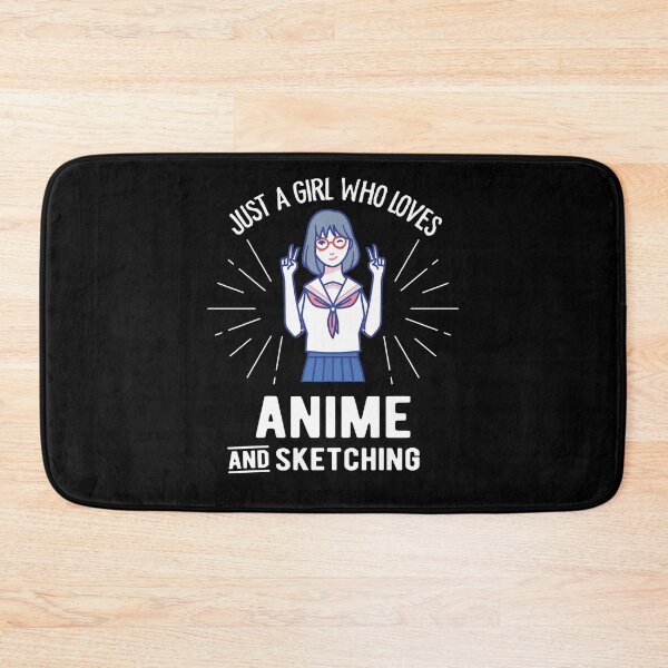 Item preview, Funny Just A Cute Girl Who Loves Anime and Sketching Girls Anime designed and sold by TheMattDesigns.
