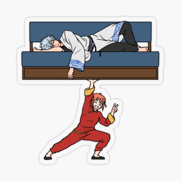 Kagura, der Muskel Transparenter Sticker