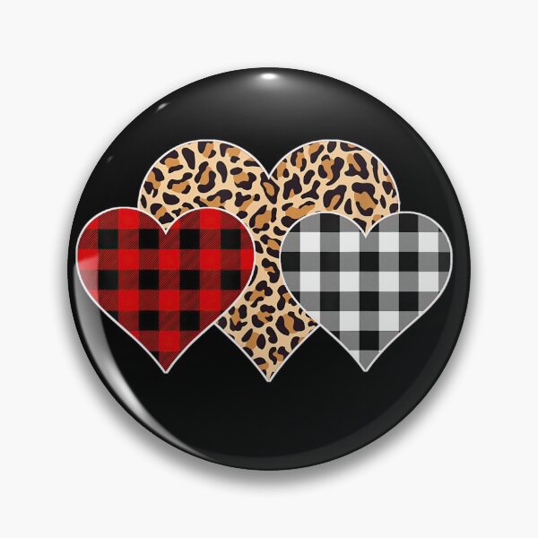 Item preview, Three Valentine's Day Hearts Plaid, Leopard & Love Pattern Gift designed and sold by EvanMcguinness.
