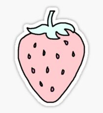 Rosa Erdbeere Sticker