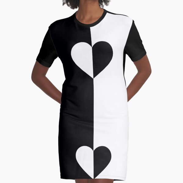 Black And White Split In Half Graphic T Shirt Dress For Sale By Teehowa Redbubble