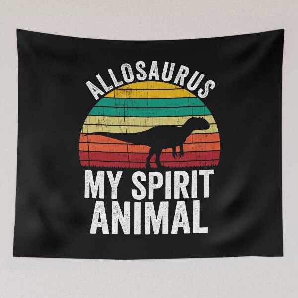 Item preview, Allosaurus Vintage Retro Sunset Dinosaur Spirit Animal designed and sold by mBshirts.