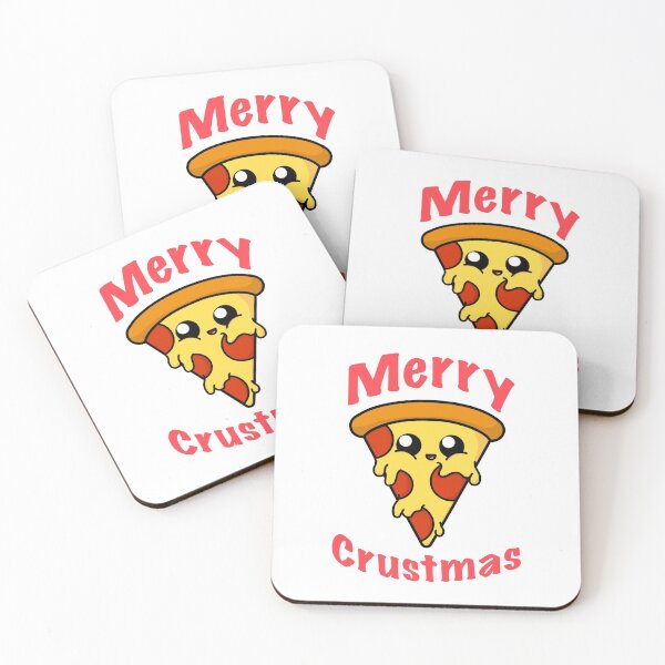Item preview, Merry Crustmas | Cute Pizza Cartoon designed and sold by cookingwithten.